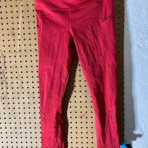 Lululemon Athletica red yoga pants